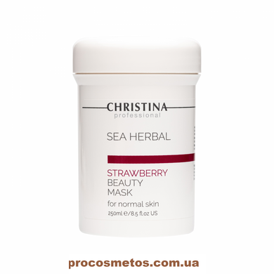 Клубничная маска красоты для нормальной кожи - Christina Sea Herbal Strawberry Beauty Mask For Normal Skin 055-30 ProCosmetos