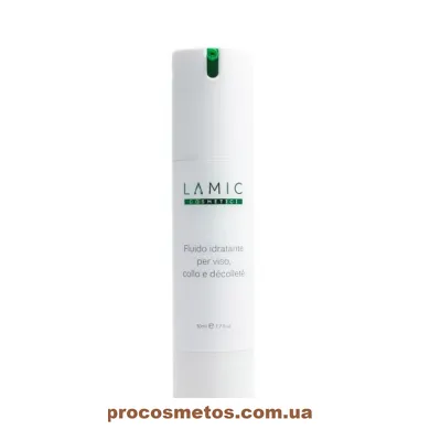 Зволожуючий флюїд для обличчя, шиї та зони декольте - Lamic Cosmetici Fluido Idratante Per Viso 103759 ProCosmetos