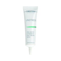 Крем для шкіри навколо очей і шиї СПФ 8 - Christina Unstress Probiotic Day Cream Eye&Neck SPF 8 CHR761 ProCosmetos