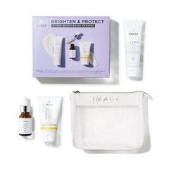 Набір для освітлення та захисту шкіри обличчя - Image Skincare Facial Set Brighten & Protect Kit 3-Step Brightening Regimen TKEU-121 ProCosmetos