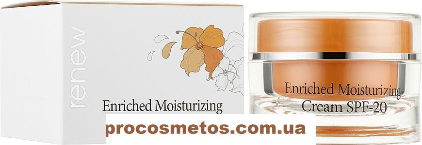 Збагачений зволожувальний крем для обличчя СПФ 20 - Renew Enriched Moisturizing Cream SPF 20 77054 ProCosmetos