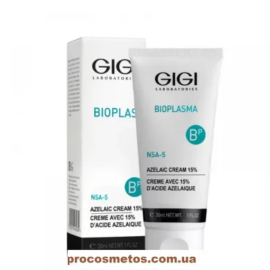 Крем з 15% азелаїновою кислотою для жирної та проблемної шкіри - GIGI Bioplasma 15% Azelaic Cream 7235 ProCosmetos