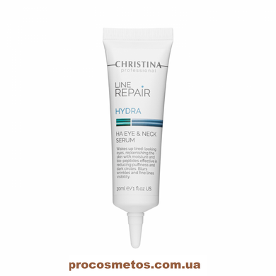 Сыворотка с гиалуроновой кислотой  для кожи вокруг глаз и шеи - Christina Line Repair Hydra HA Eye & Neck CHR938 ProCosmetos