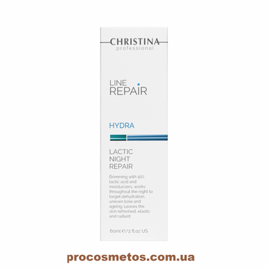 Крем для обличчя "Нічне відновлення" з молочною кислотою - Christina Line Repair Hydra Lactic Night Repair CHR934 ProCosmetos
