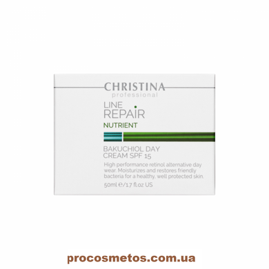 Денний крем СПФ 15 з бакучіолом для обличчя - Christina Line Repair Nutrient Bakuchiol Day Cream SPF 15 CHR867 ProCosmetos