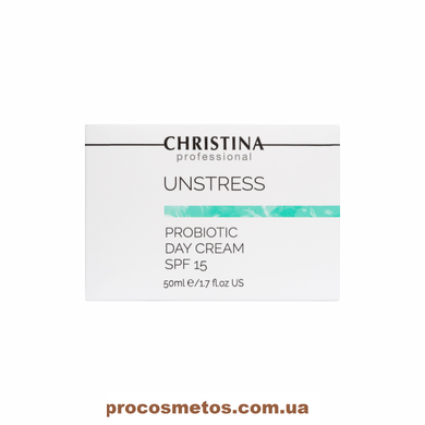 Денний крем із пробіотичною дією СПФ 15 - Christina Unstress ProBiotic Day Cream SPF 15 CHR637 ProCosmetos