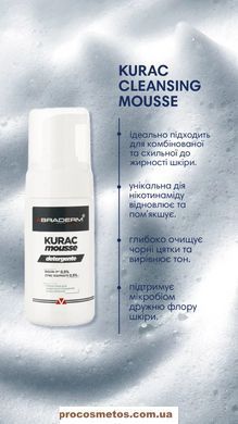 Ніжна пінка для вмивання з пребіотиками - Braderm Kurac Cleansing Mousse br-89 ProCosmetos