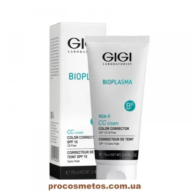 Крем для корекції кольору шкіри SPF-15 - GIGI Bioplasma CC Cream SPF-15 7237 ProCosmetos